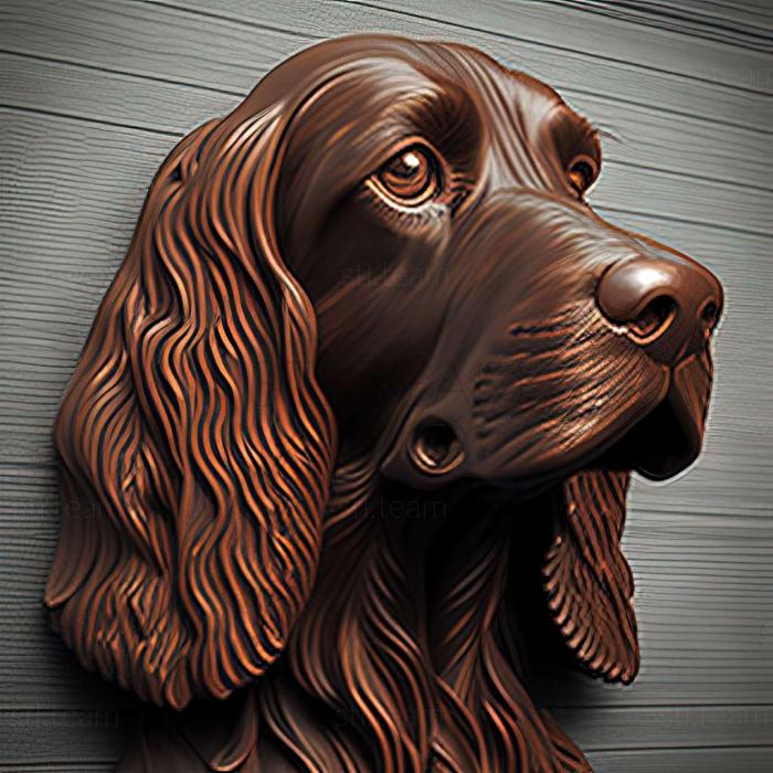 3D модель Филд-спаниель собака (STL)